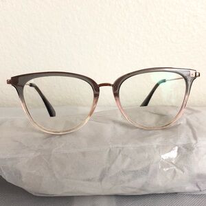 Kate Spade Valencia G cat eye reading glasses frame ombré two tone pink gray